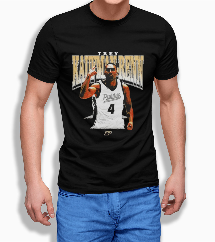 Trey Kaufman Renn Purdue Boilermakers Basketball Number 4 T-Shirt