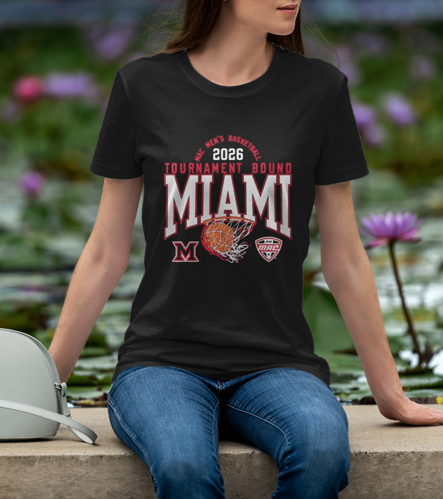 Miami RedHawks Men's Basketball 2026 Tournament Bound MAC Champions T-Shirt