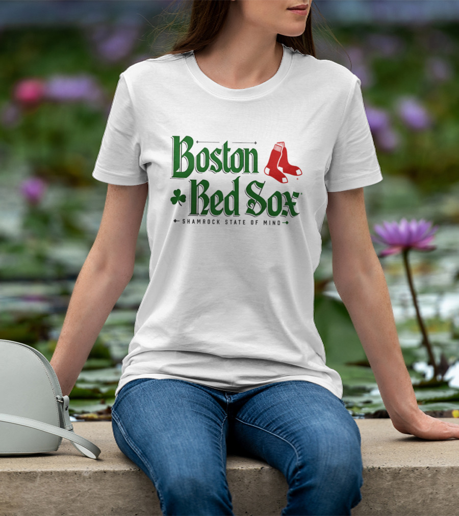 Boston Red Sox Shamrock State Of Mind Saint Patrick's Day Sock T-Shirt