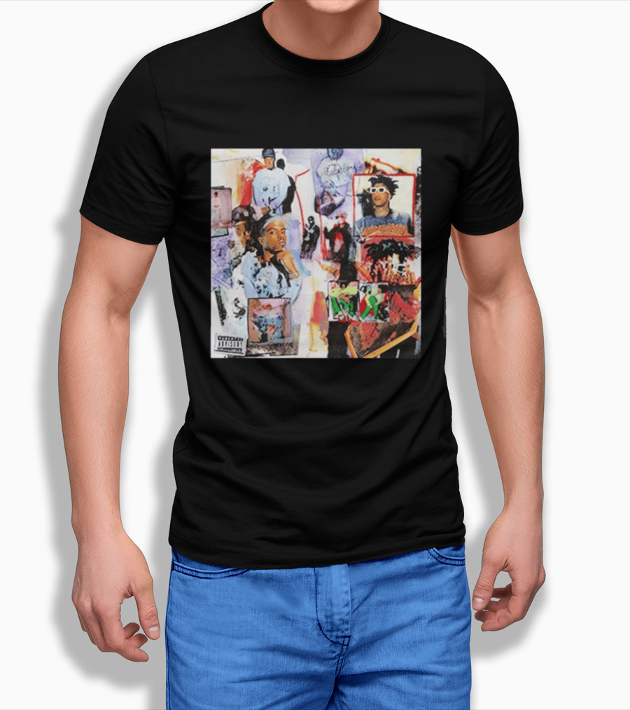 Pi'erre Bourne YO!88 Collage Explicit Content Vintage Style Photo Montage T-Shirt