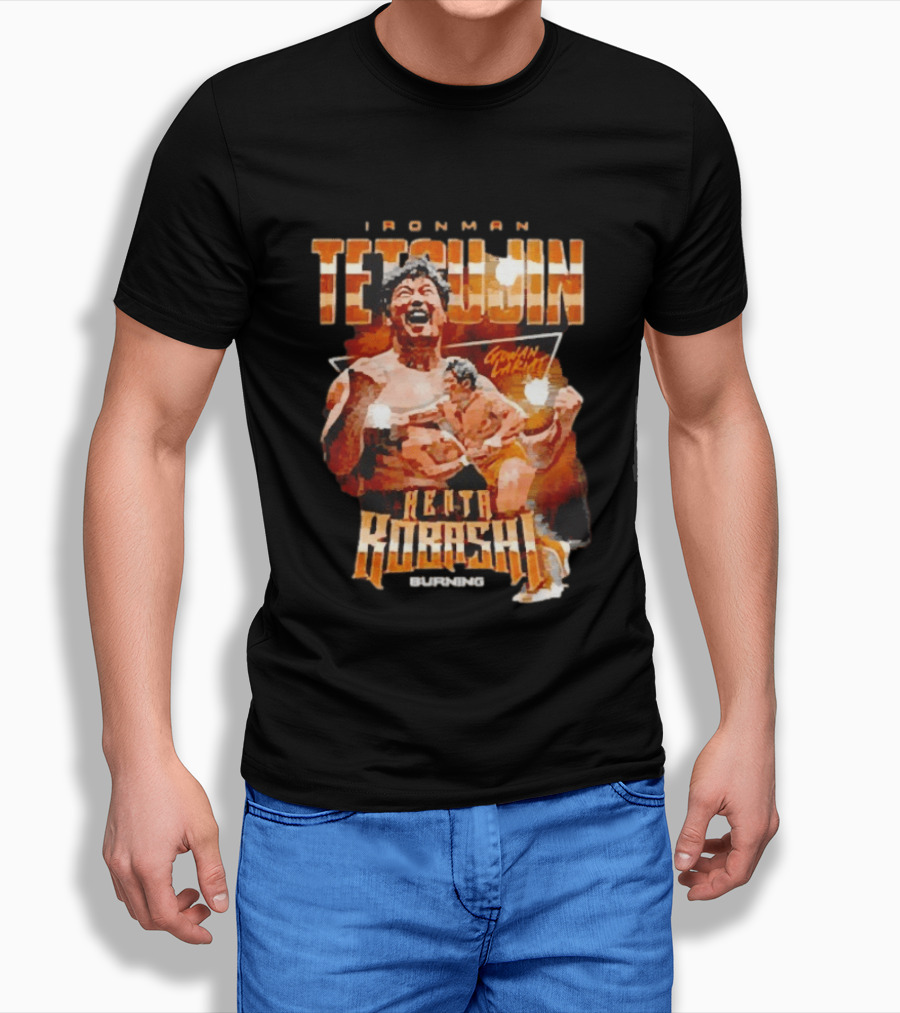 Ironman Tetsujin Kenta Kobashi Burning Japanese Wrestler T-Shirt
