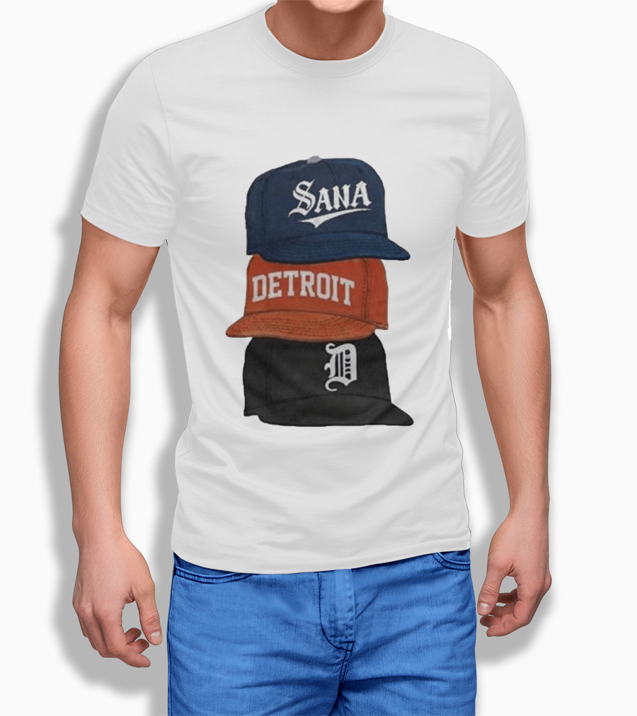 Sana Detroit Vintage Baseball Cap Collection D T-Shirt