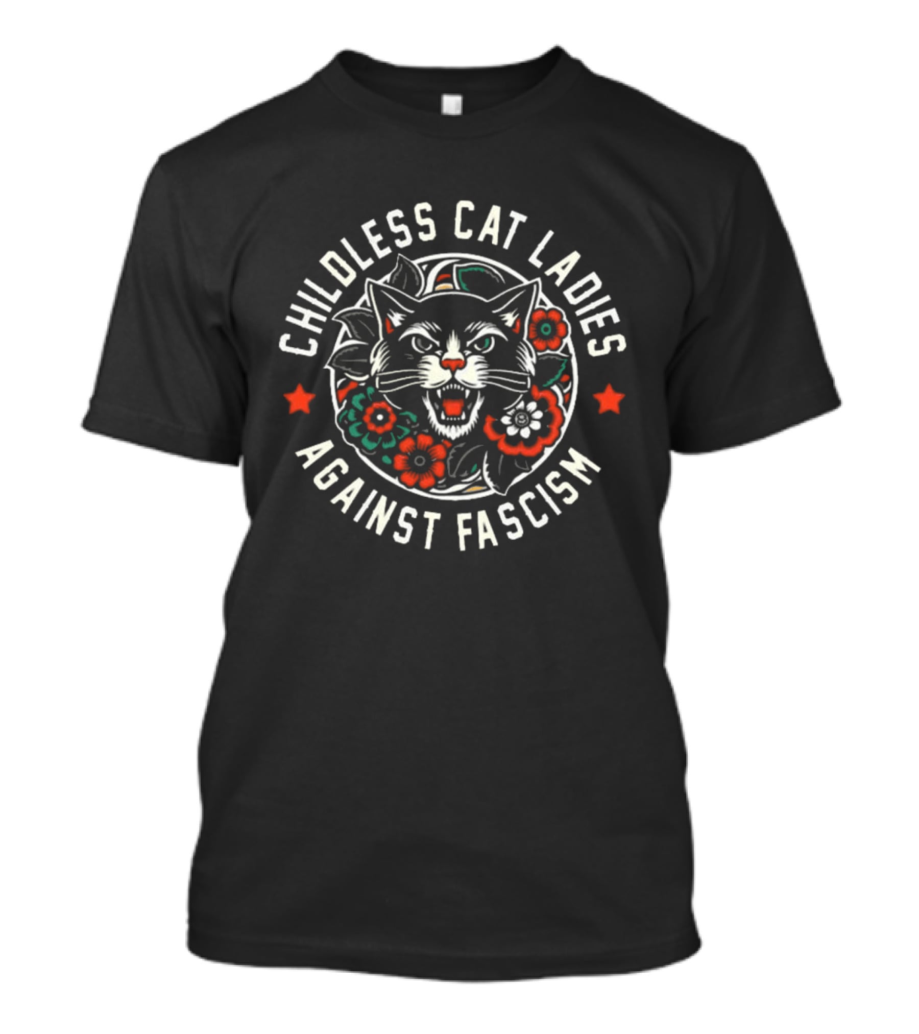 Childless Cat Ladies Against Fascism Harris For President 2024 T-Shirt