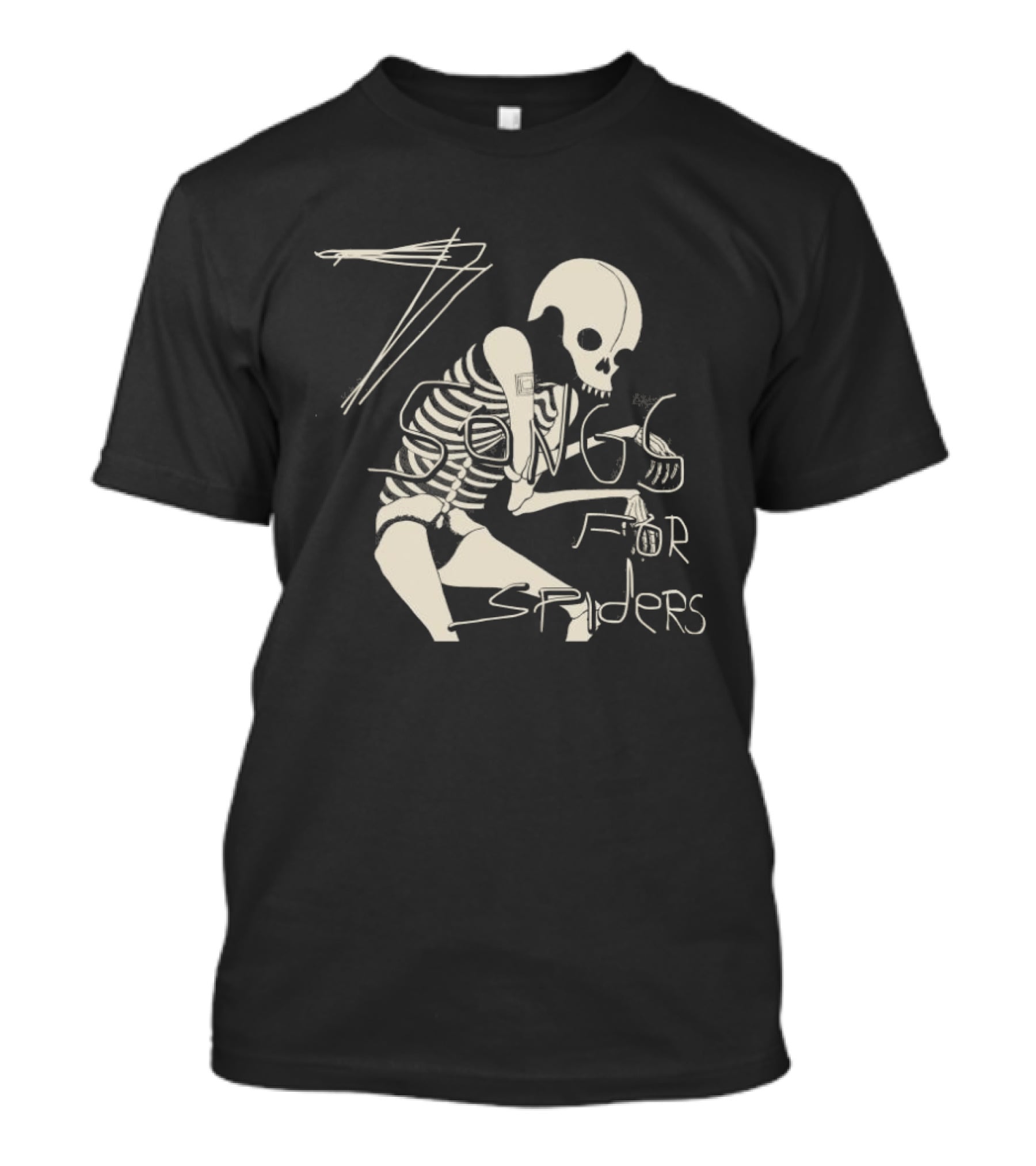 Dax Riggs 7 Songs For Spiders Skeleton Art 24th January 2025 T-Shirt