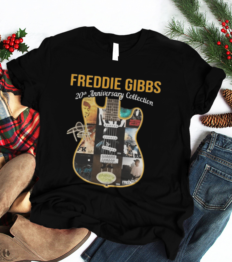 Freddie Gibbs 20th Anniversary Collection Guitar Album T-Shirt