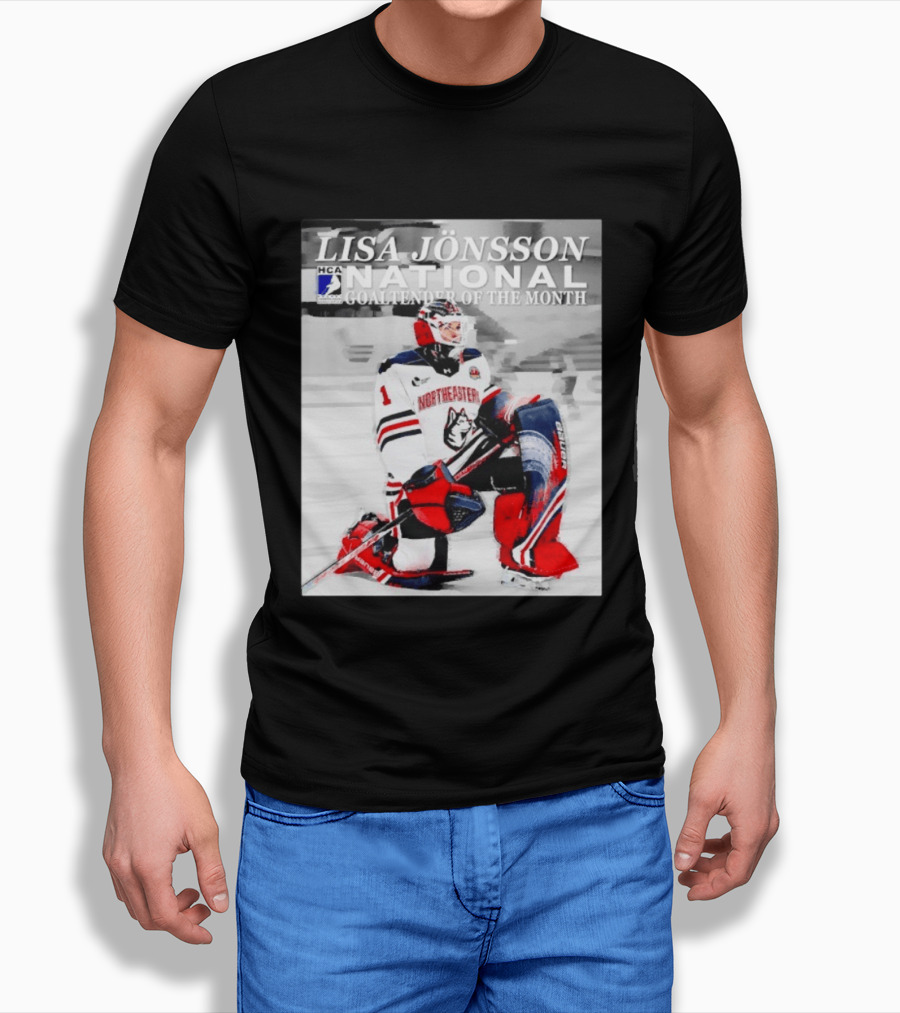 Lisa Jönsson Northeastern Huskies HCA National Goaltender Of The Month T-Shirt