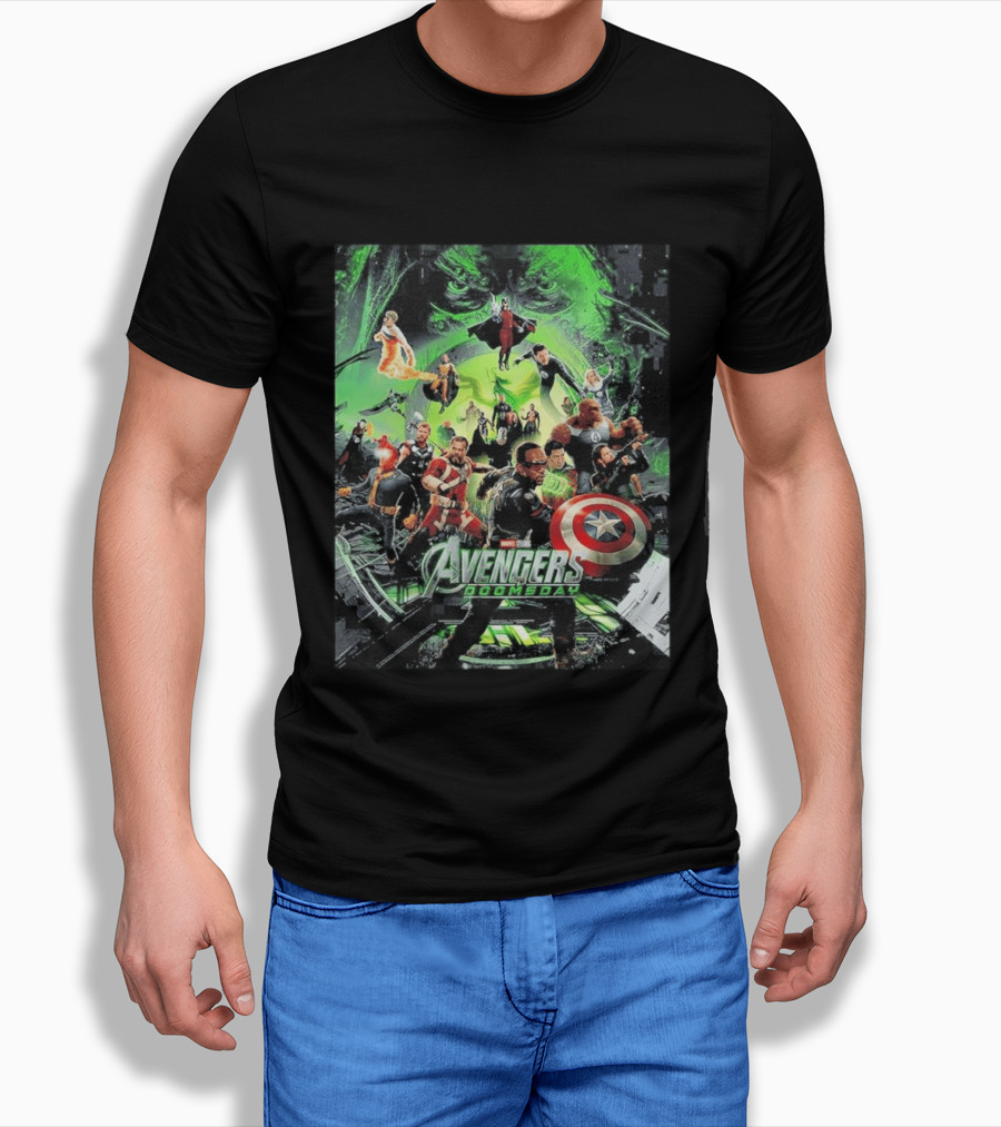 Marvel Avengers Doomsday Teaser Captain America Iron Man Hulk Thor Black Widow Guardians Of The Galaxy T-Shirt