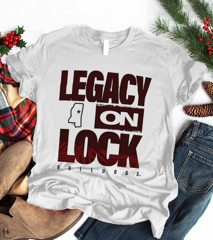Mississippi State Bulldogs Legacy On Lock March Madness 2026 T-Shirt
