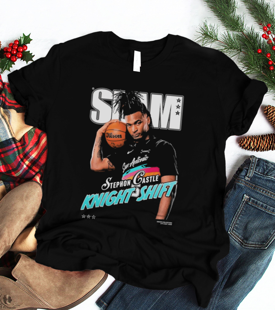 SLAM Stephon Castle San Antonio Spurs Knight Shift Basketball T-Shirt