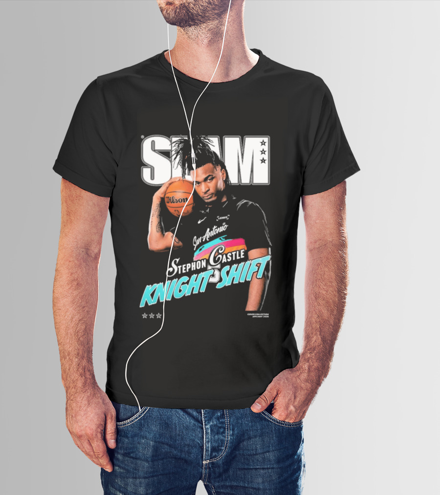 SLAM Stephon Castle San Antonio Spurs Knight Shift Basketball T-Shirt