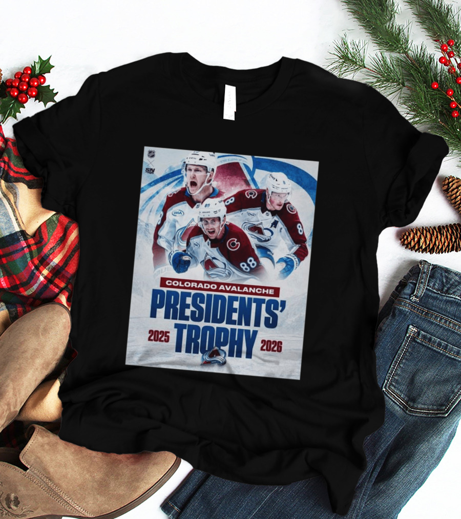 Colorado Avalanche NHL Presidents' Trophy 2025 2026 T-Shirt