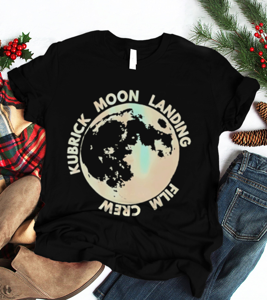 Kubrick Moon Landing Film Crew Circle Lunar T-Shirt