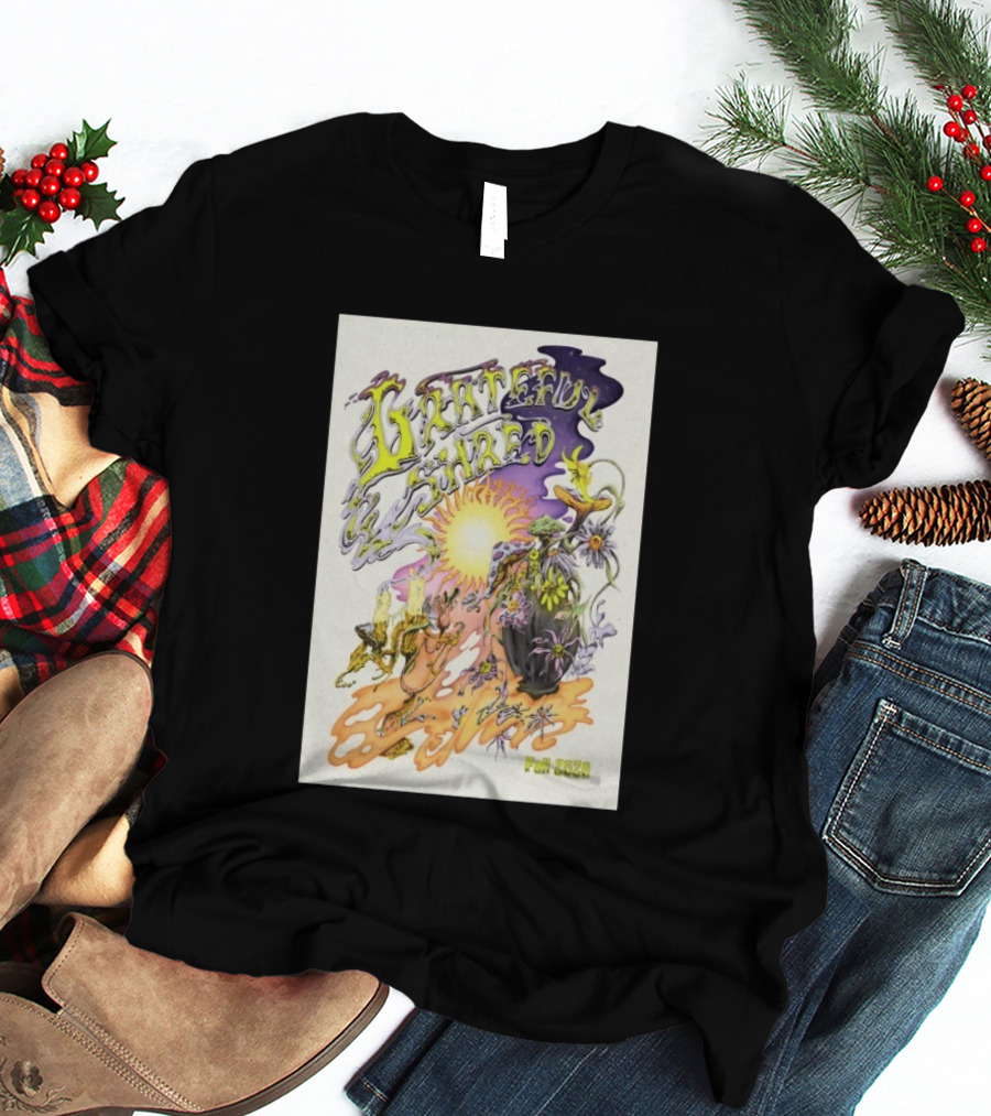 Grateful Shred Fall 2026 Psychedelic Sunflowers And Mushrooms Tour T-Shirt
