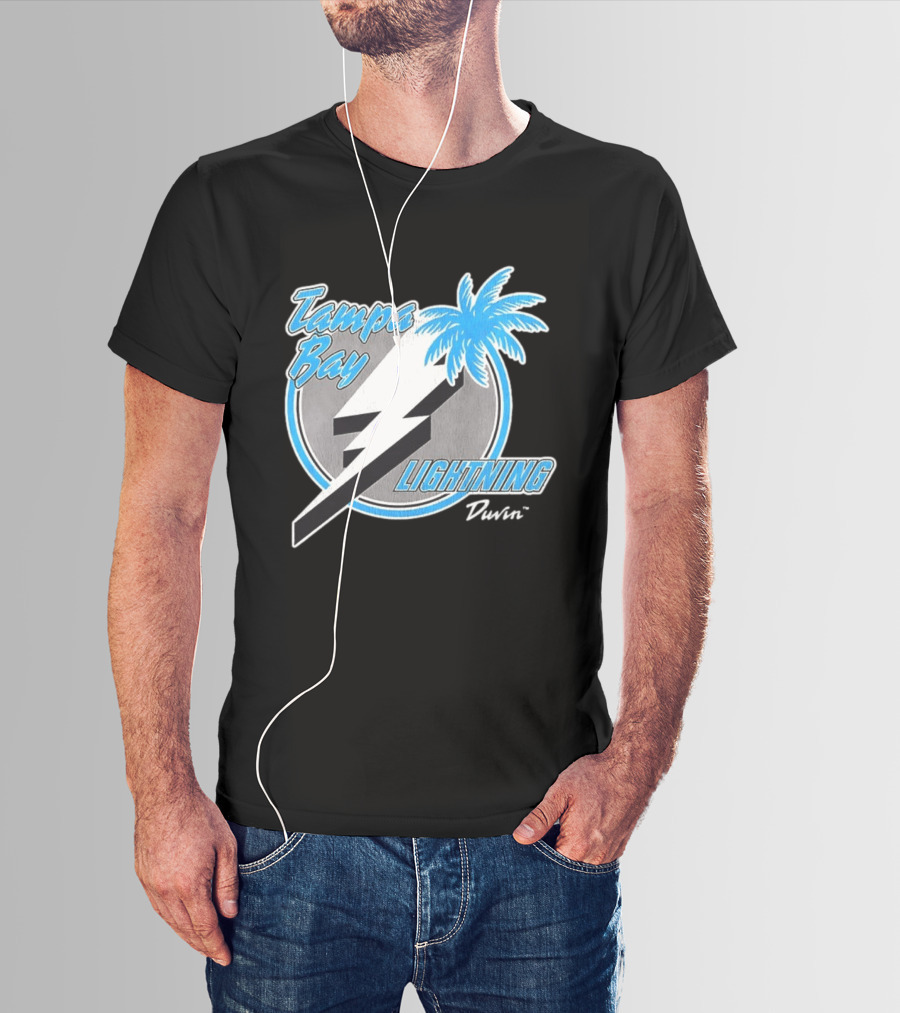 Tampa Bay Lightning NHL Tropics Palm Tree And Bolt T-Shirt