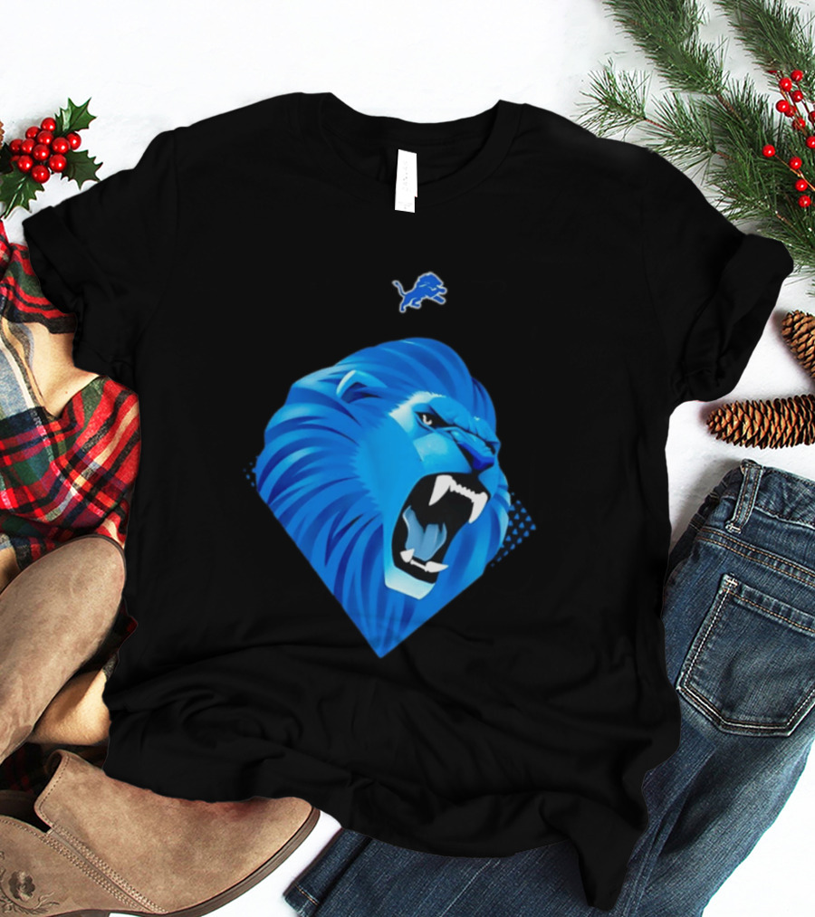 Team Youth Detroit Lions Roaring Blue Lion T-Shirt