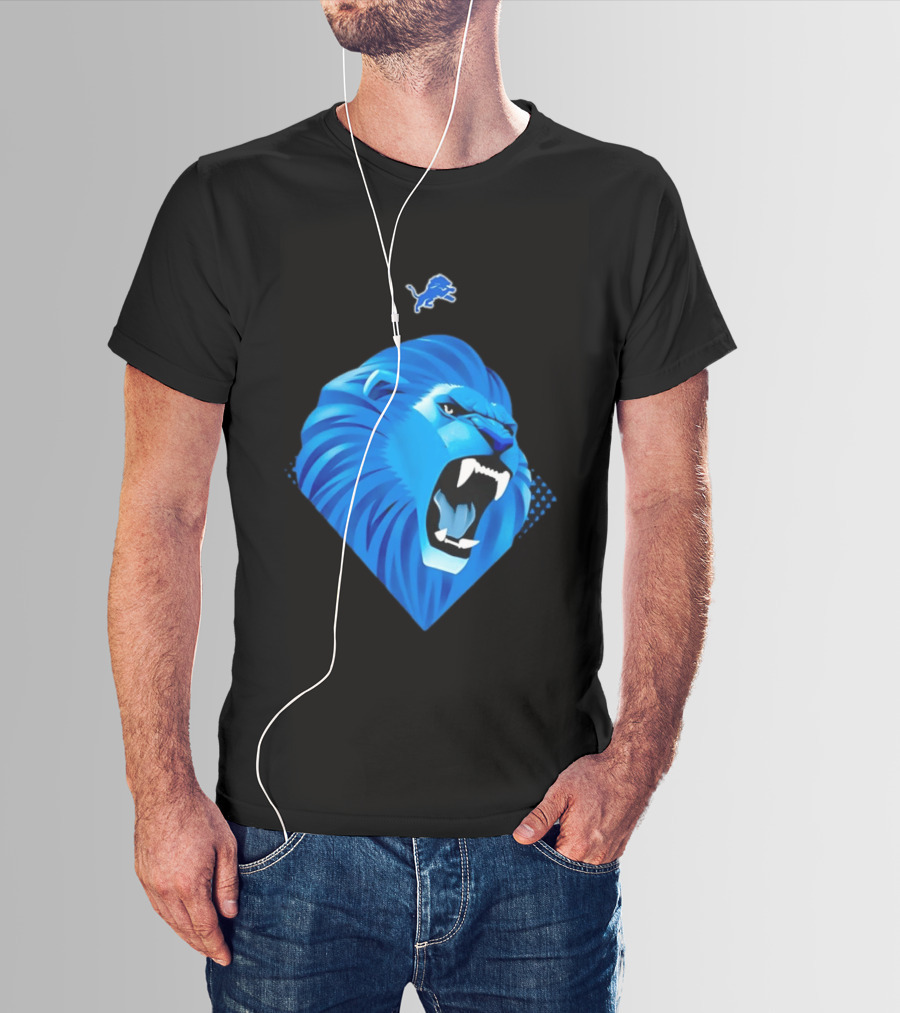 Team Youth Detroit Lions Roaring Blue Lion T-Shirt