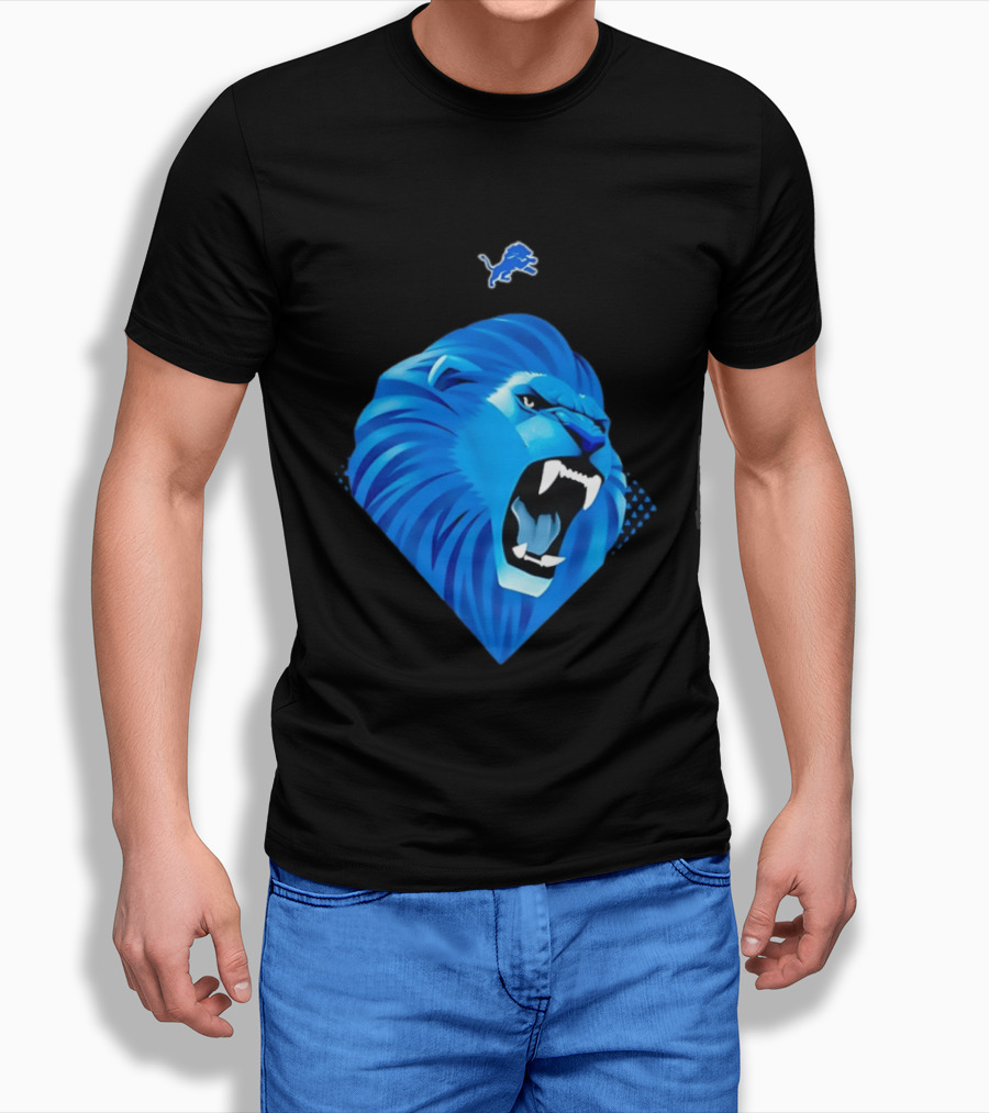 Team Youth Detroit Lions Roaring Blue Lion T-Shirt