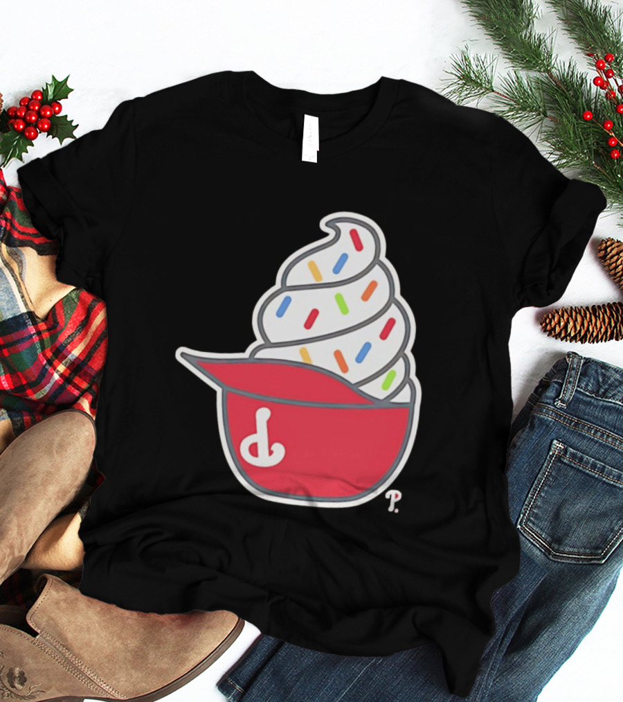 Philadelphia Phillies Ice Cream Hat With Sprinkles T-Shirt