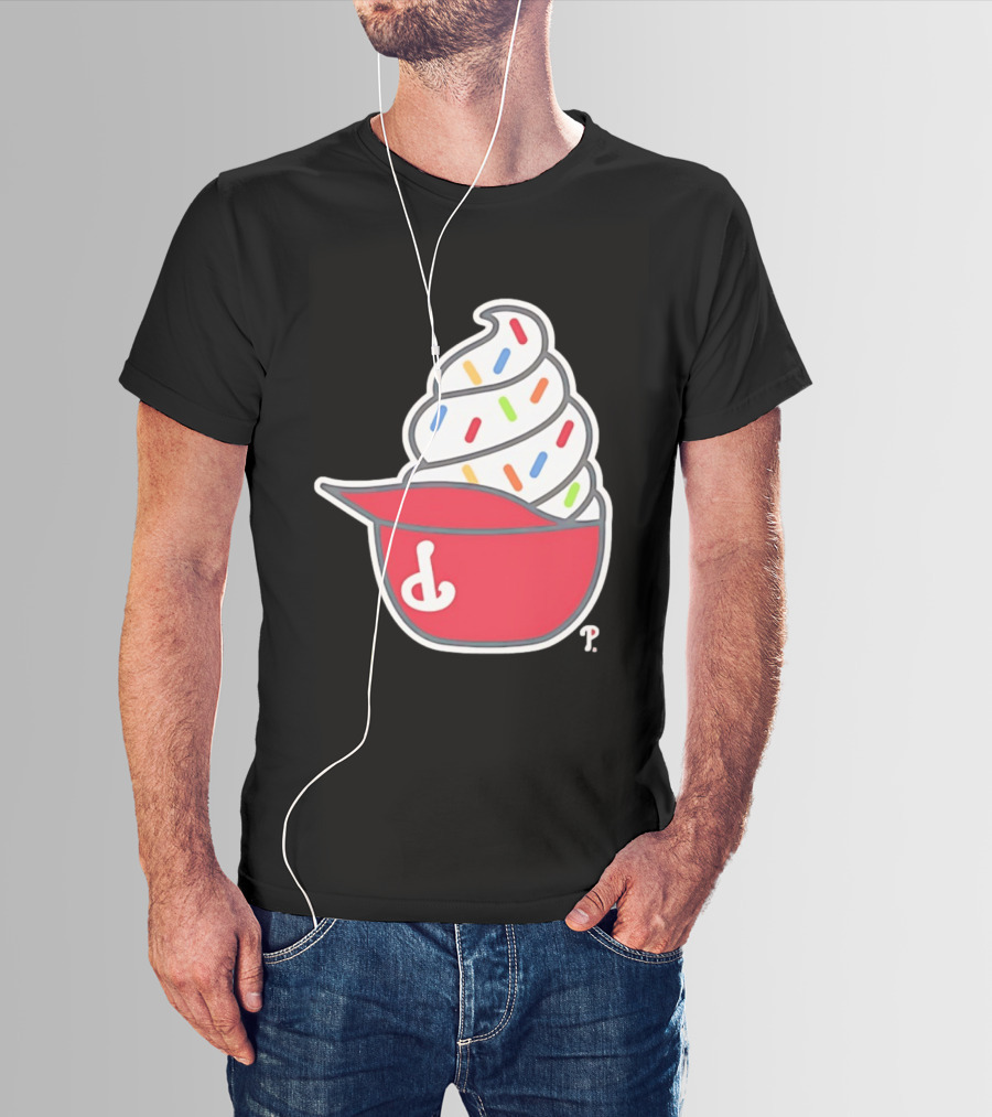 Philadelphia Phillies Ice Cream Hat With Sprinkles T-Shirt