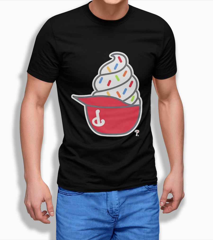 Philadelphia Phillies Ice Cream Hat With Sprinkles T-Shirt