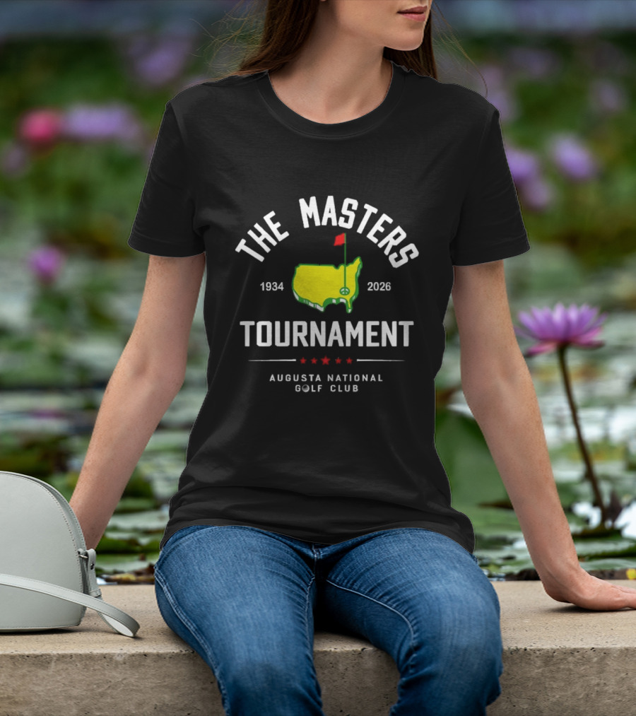 The Masters Tournament Augusta National Golf Club 1934 2026 Iconic Yellow Flag Map T-Shirt
