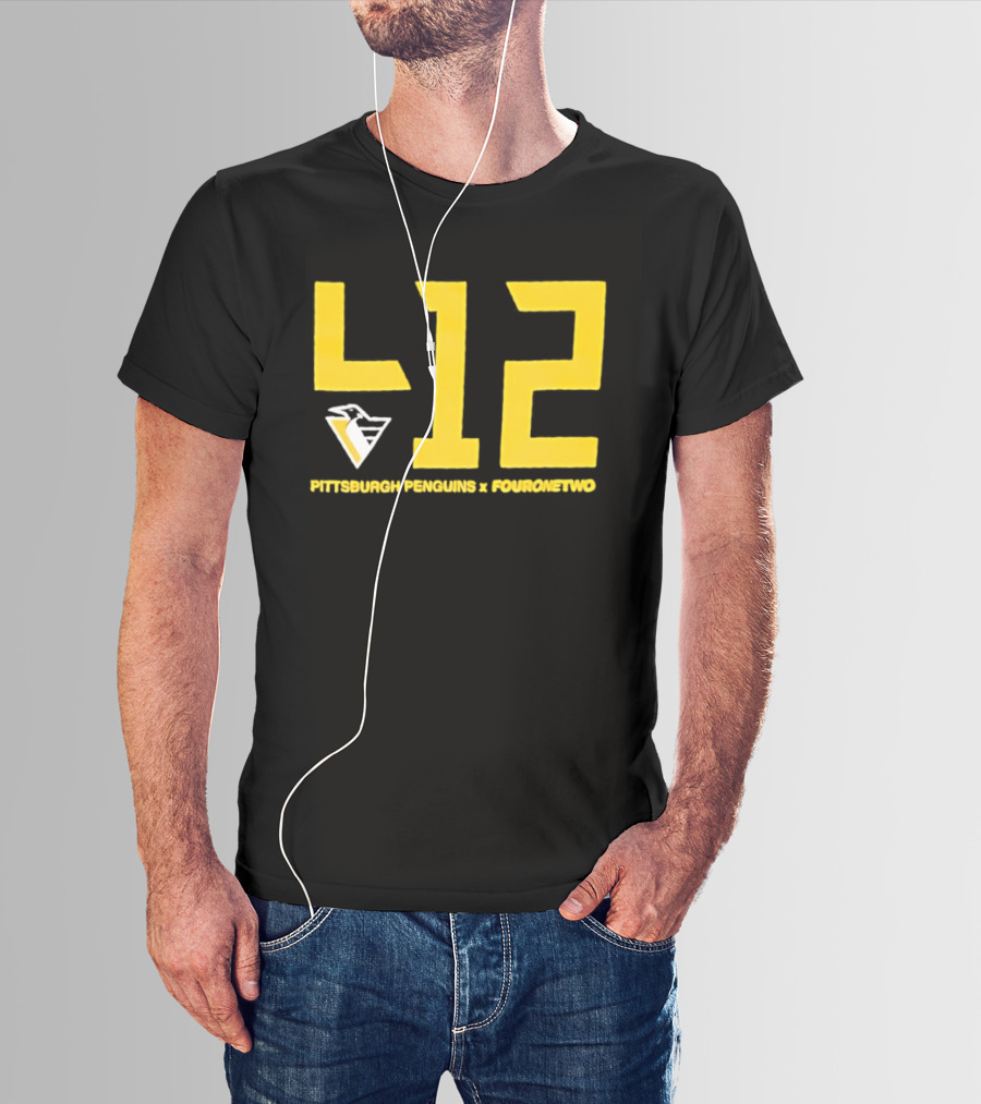 Pittsburgh Penguins 412 Fouronetwo Yellow Number T-Shirt