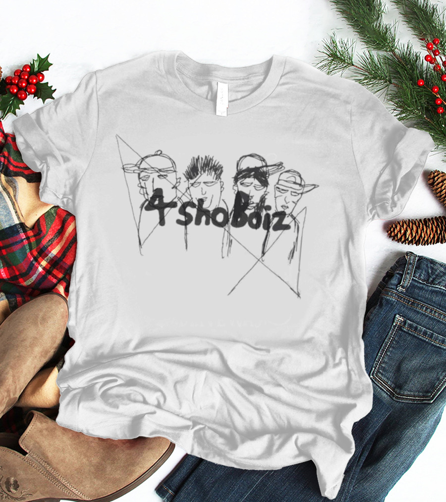 4shoboiz Lngshot Kpop Boy Group Portrait Sketch T-Shirt