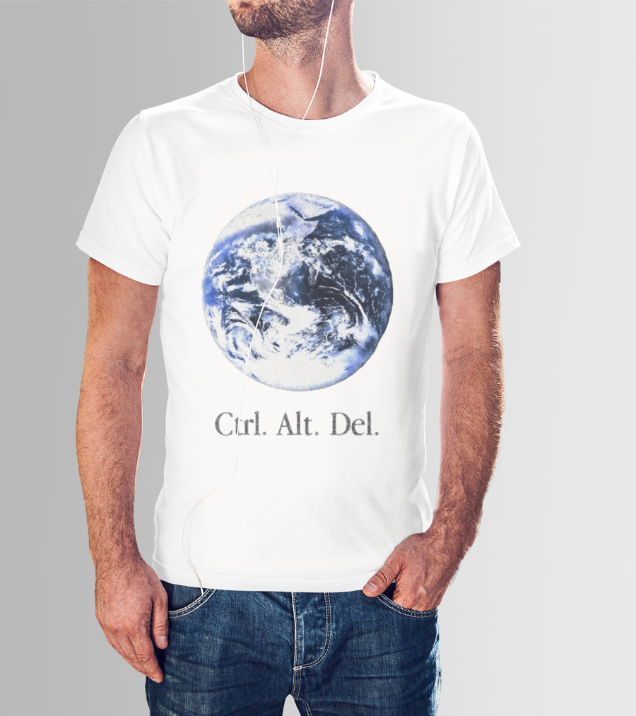 Earth Ctrl Alt Del Retro Computing Humor T-Shirt