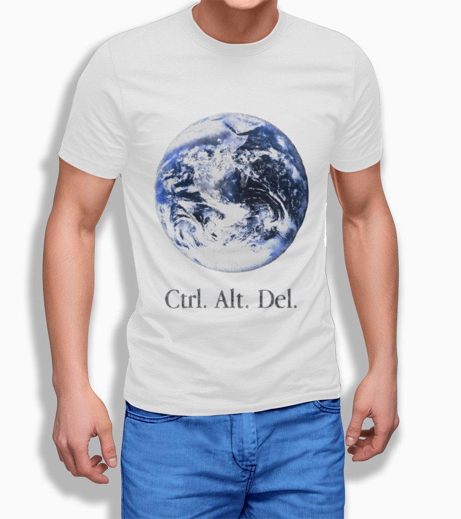 Earth Ctrl Alt Del Retro Computing Humor T-Shirt
