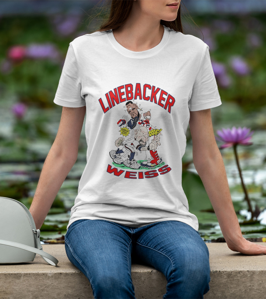 Linebacker Weiss Walt Weiss Caricature Comic Style Action T-Shirt