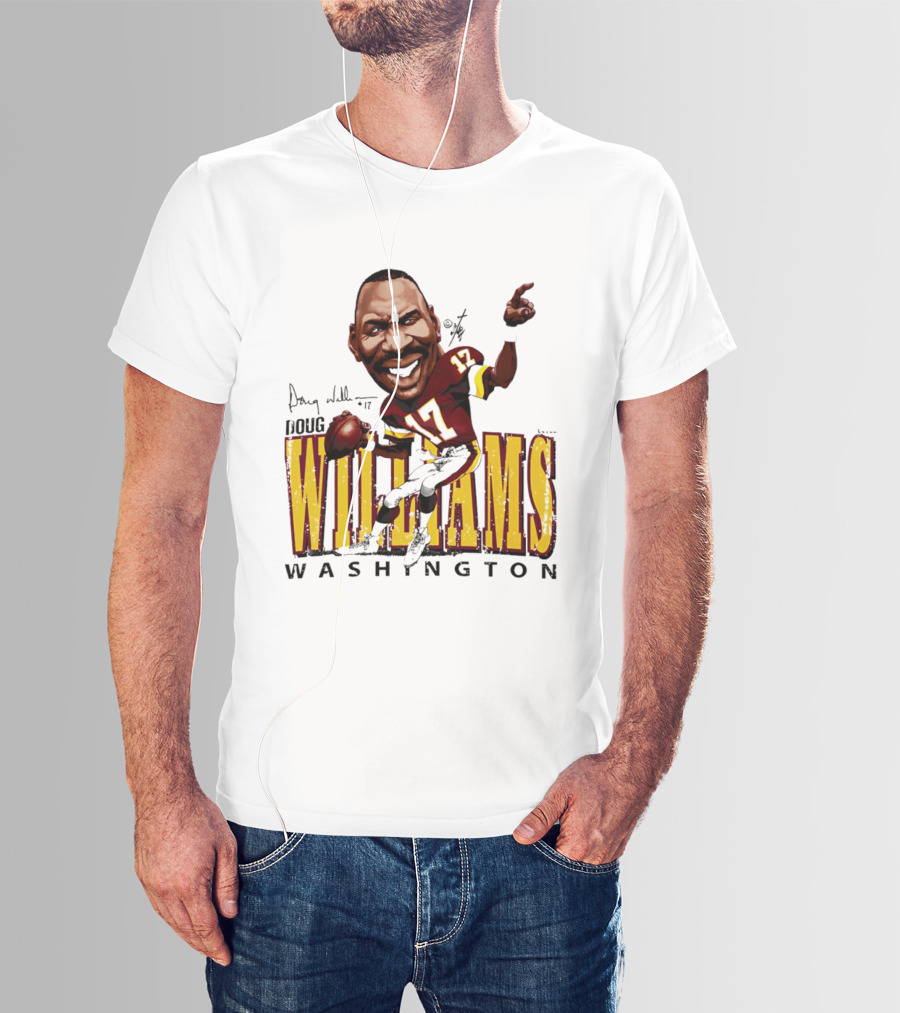 Doug Williams Washington Redskins Bruce Stark Collection Caricature Series 17 Football T-Shirt
