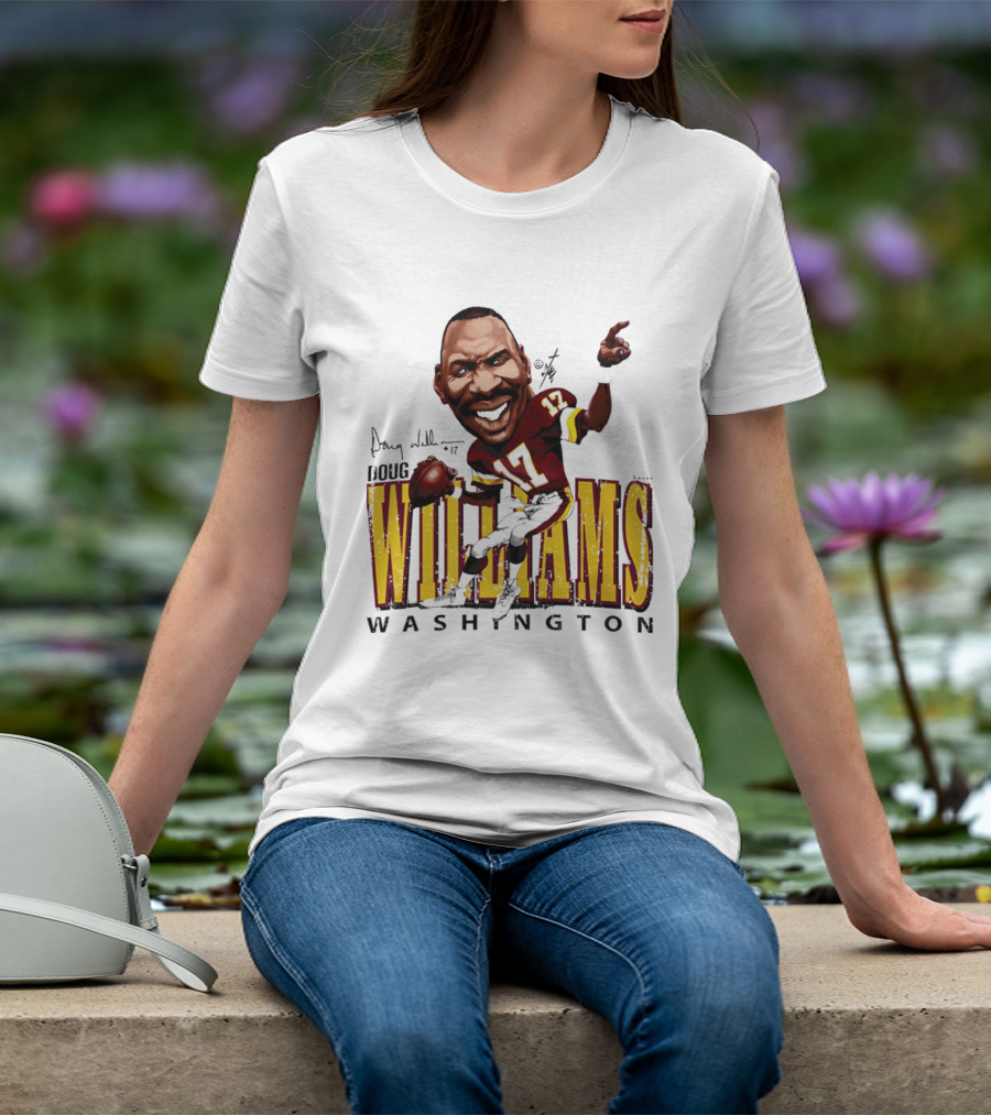 Doug Williams Washington Redskins Bruce Stark Collection Caricature Series 17 Football T-Shirt