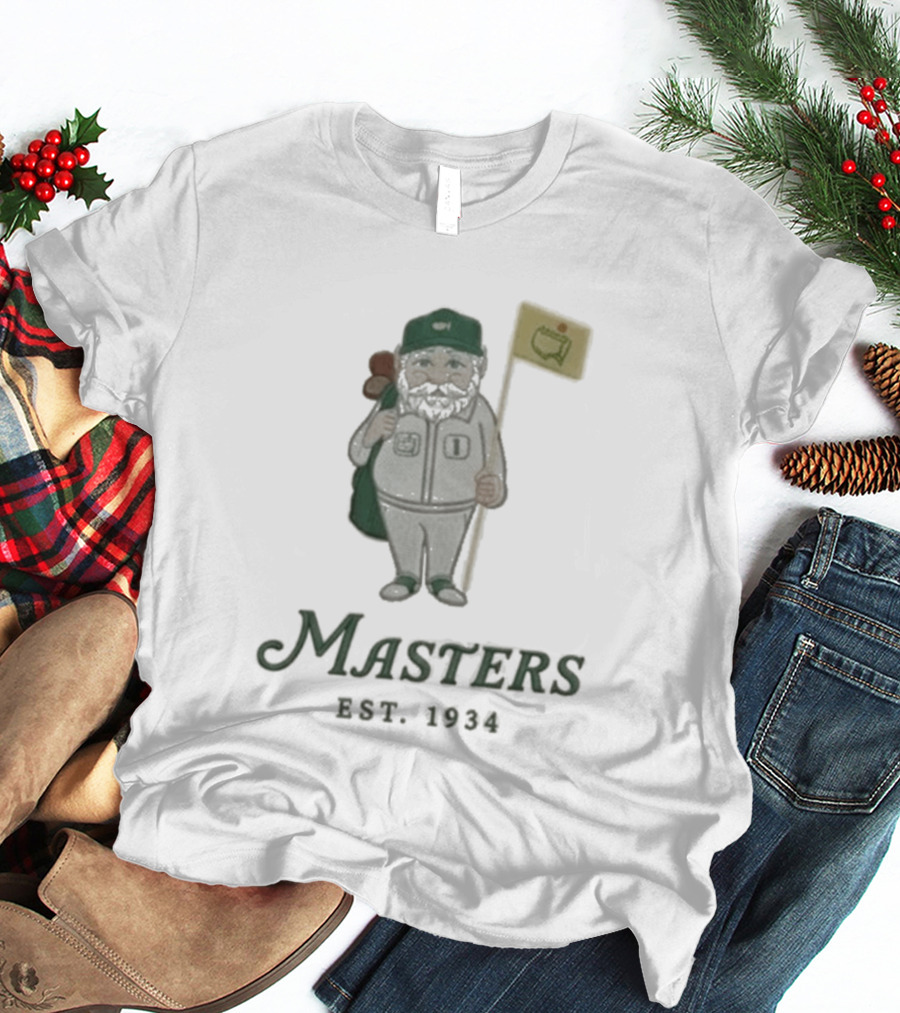 Masters Golf Gnome Est 1934 Augusta Flag T-Shirt