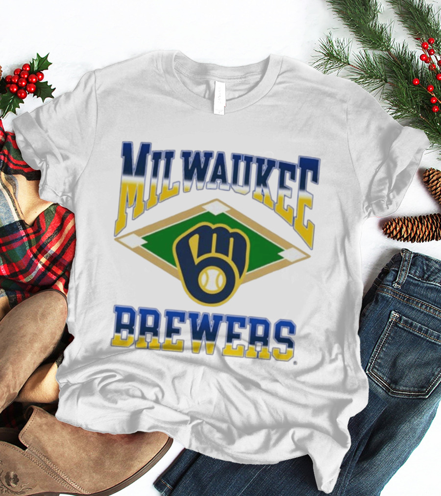 Milwaukee Brewers MLB Baseball Diamond Retro Team T-Shirt