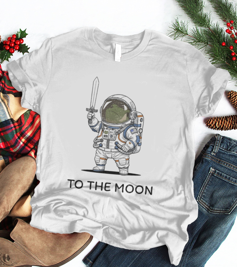 Frog To The Moon Astronaut NASA Artemis 2 2026 Space Adventure T-Shirt