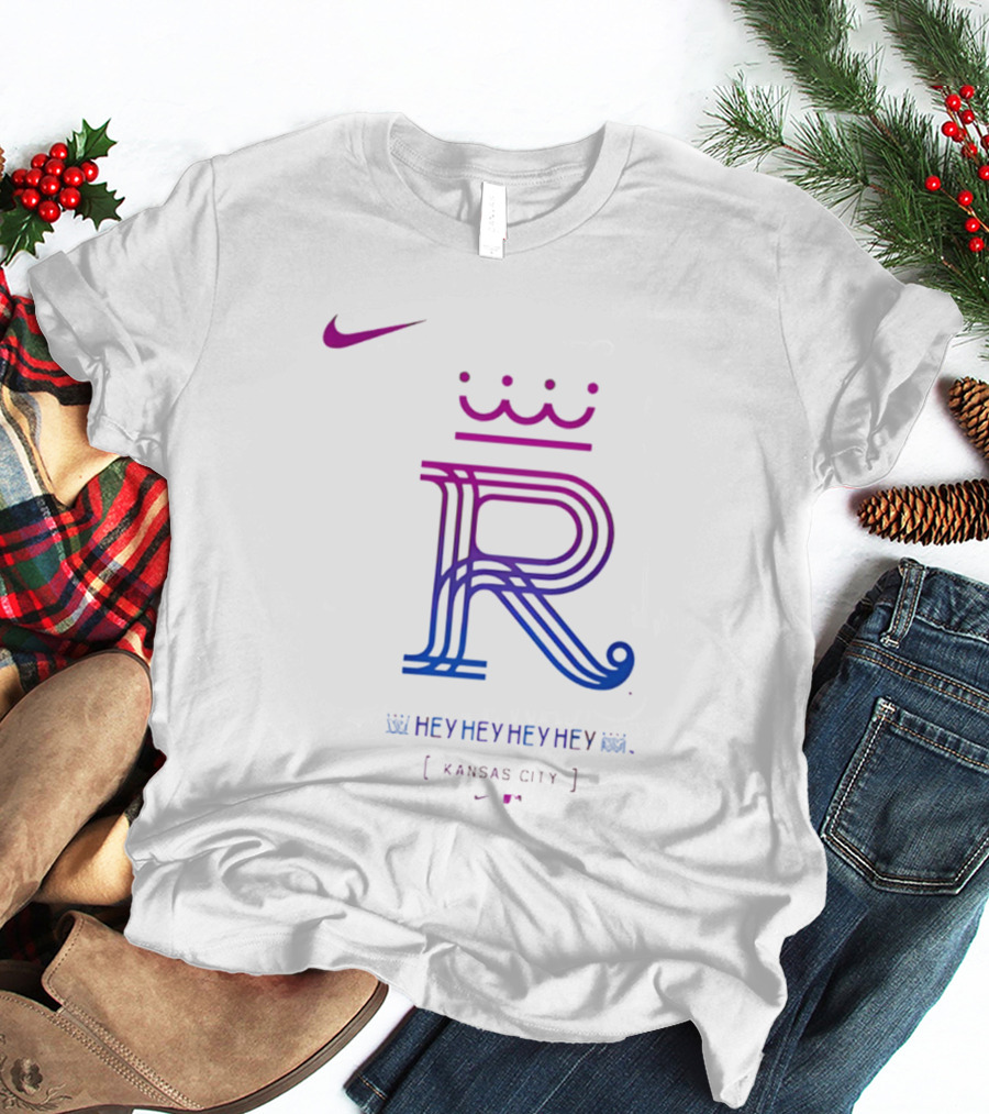 Kansas City Royals 2026 City Connect Hey Hey Hey Nike Royals Large T-Shirt