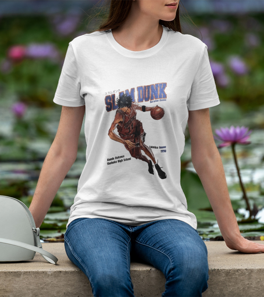Slam Dunk Kaede Rukawa Shohoku High School Basketball Anime Character Japan T-Shirt