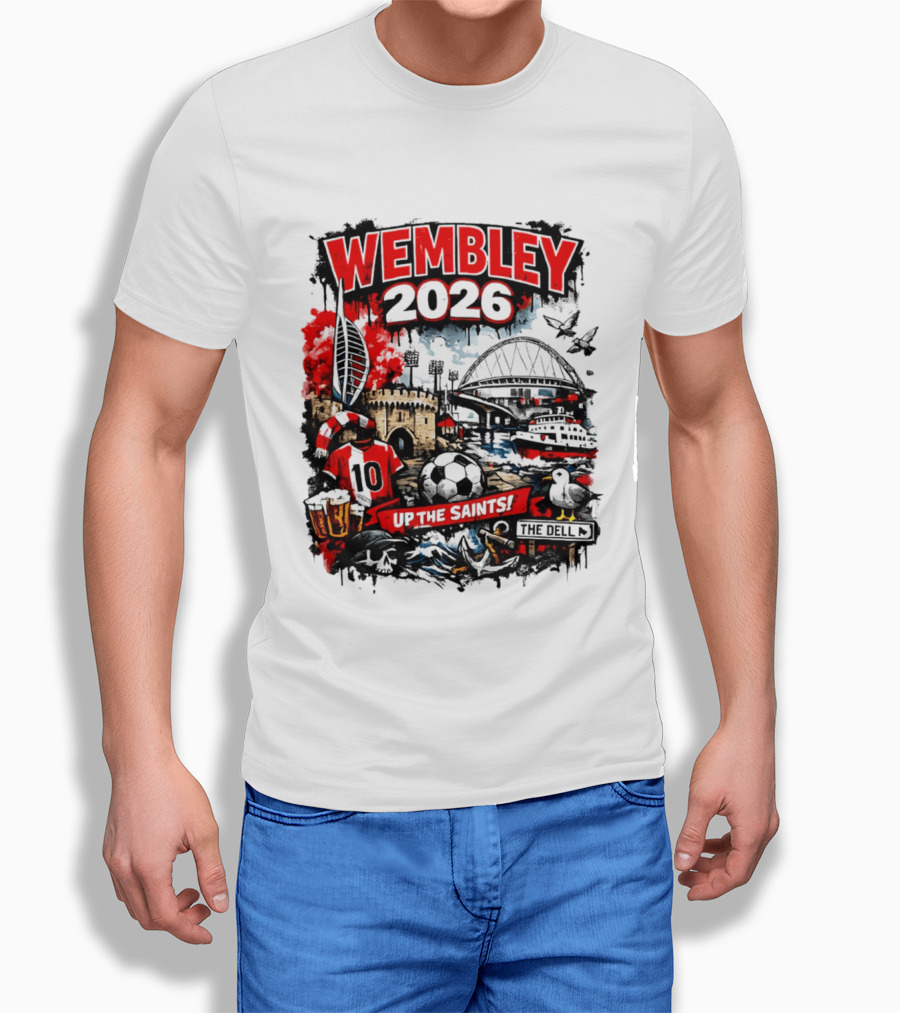 Southampton Football Wembley 2026 Up The Saints Fan Celebration T-Shirt