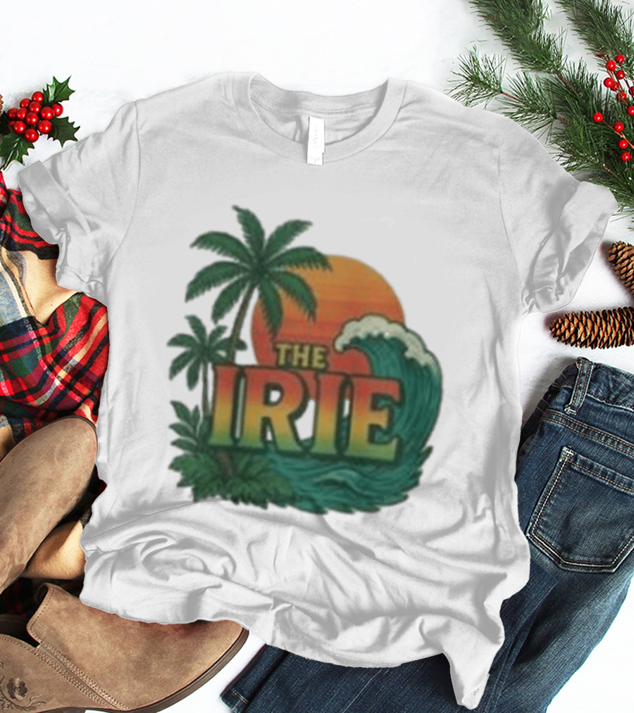 Tropical Palm Trees Sunset Wave Irie T-Shirt
