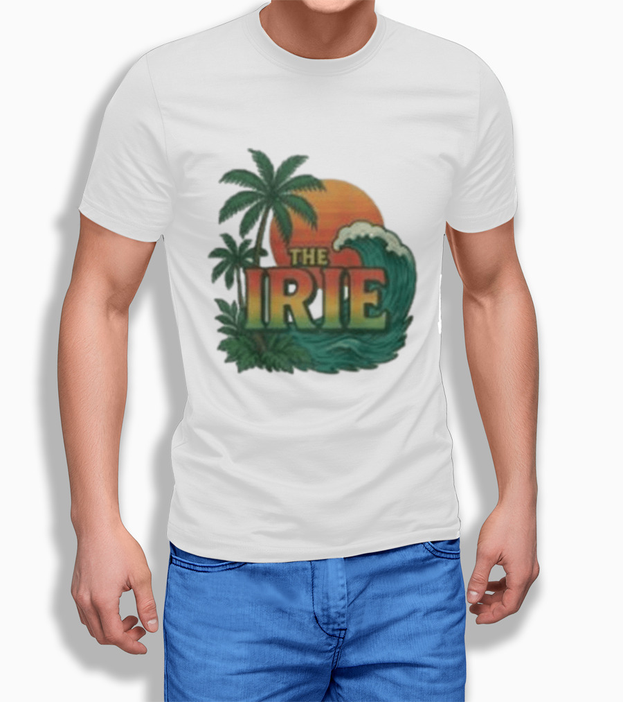 Tropical Palm Trees Sunset Wave Irie T-Shirt