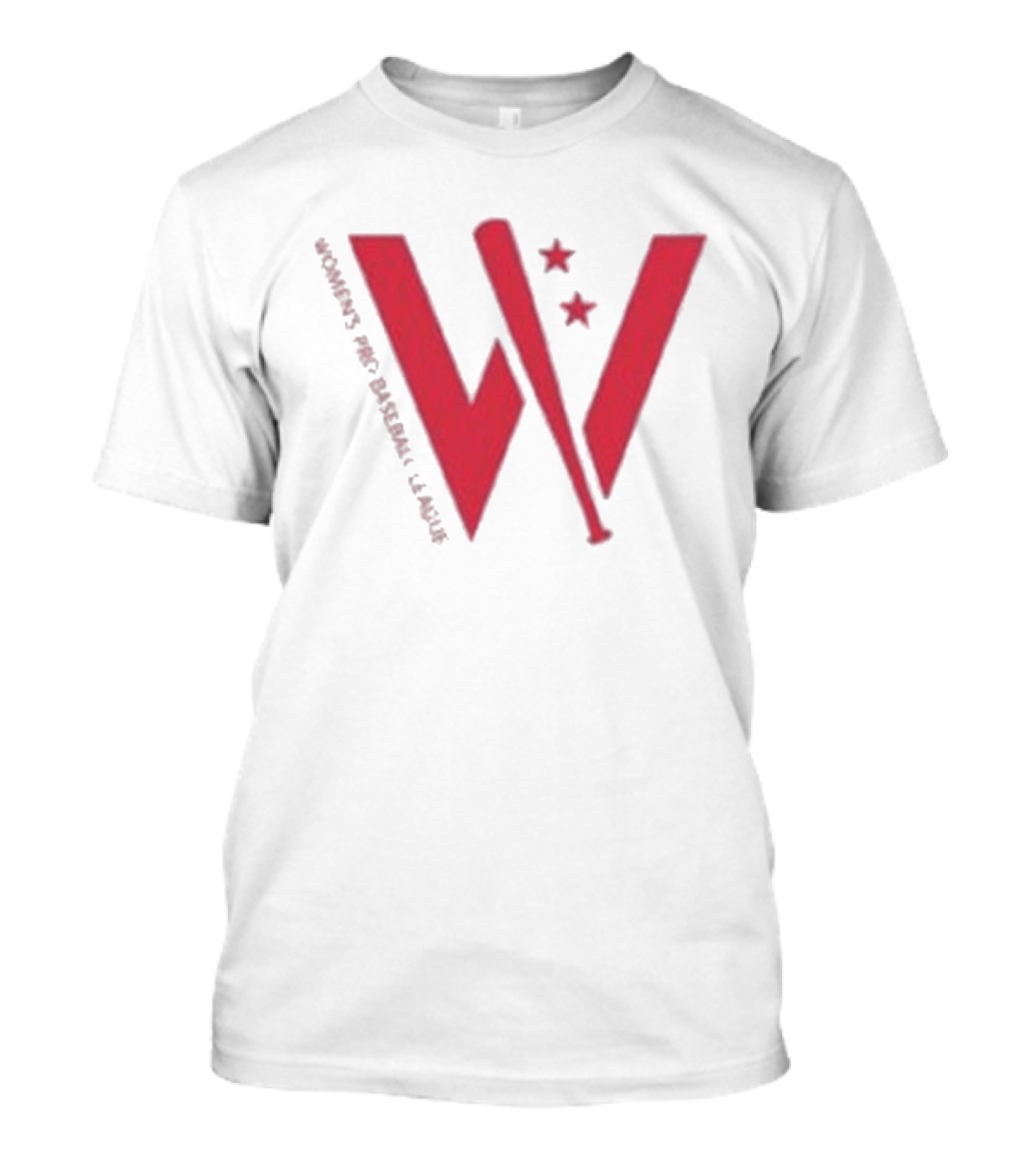 Women's Pro Baseball League Giant W With Stars And Bat T-Shirt