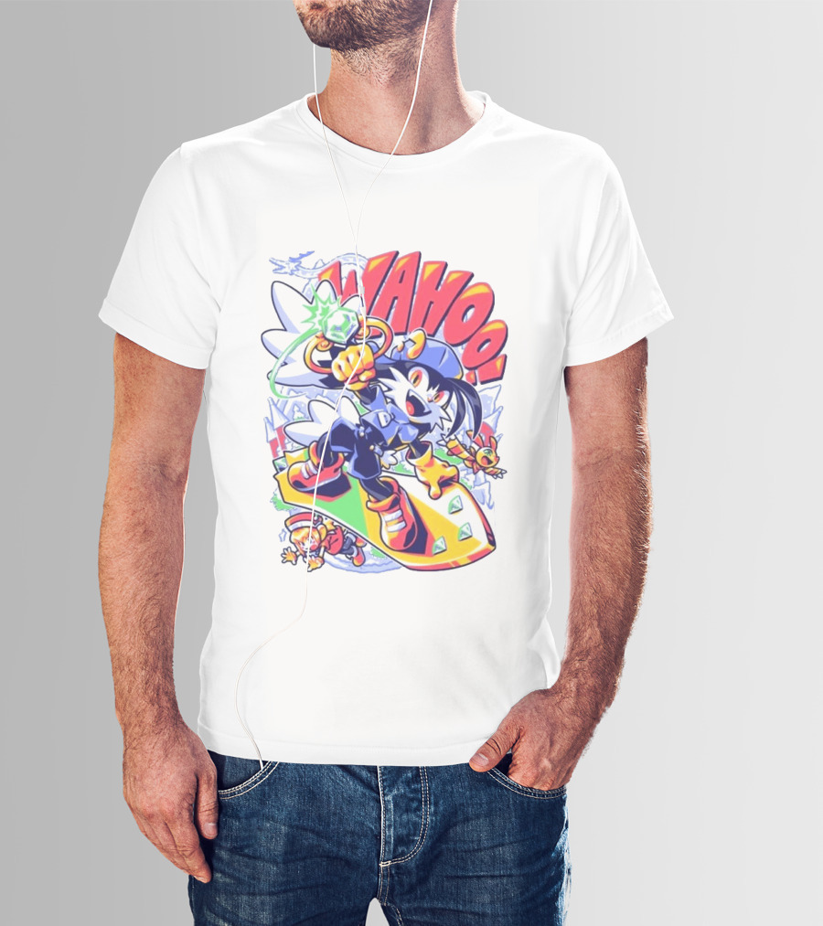 Fangamer Klonoa Wahoo Vintage Style Snowboarding Adventure T-Shirt