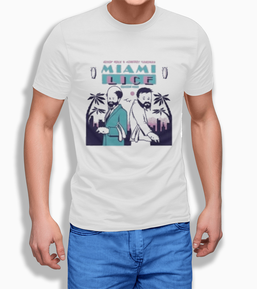 Aesop Rock Homeboy Sandman Miami Lice Retro Palm Trees 80s T-Shirt