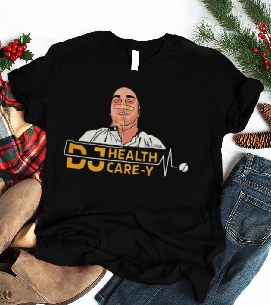 DJ Health Care Y With Medical Face Mask And Stethoscope Line T-Shirt