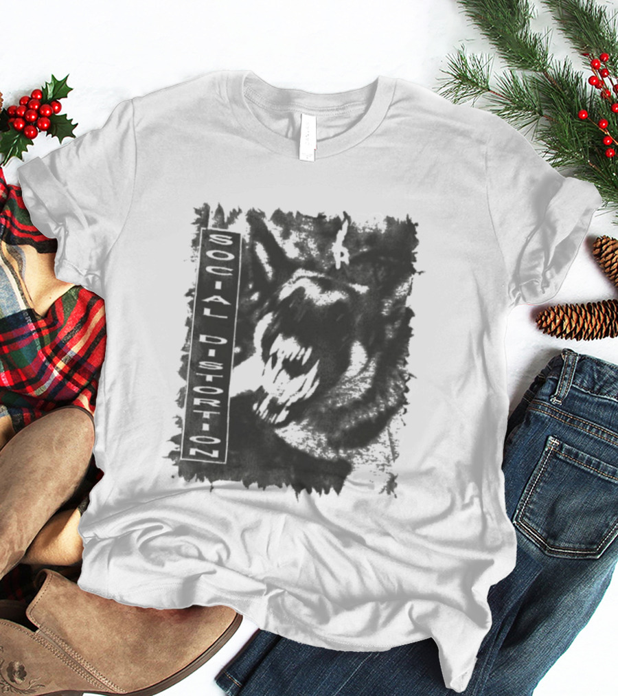 Social Distortion Dog Fight Skeleton Man Boxing Gloves T-Shirt