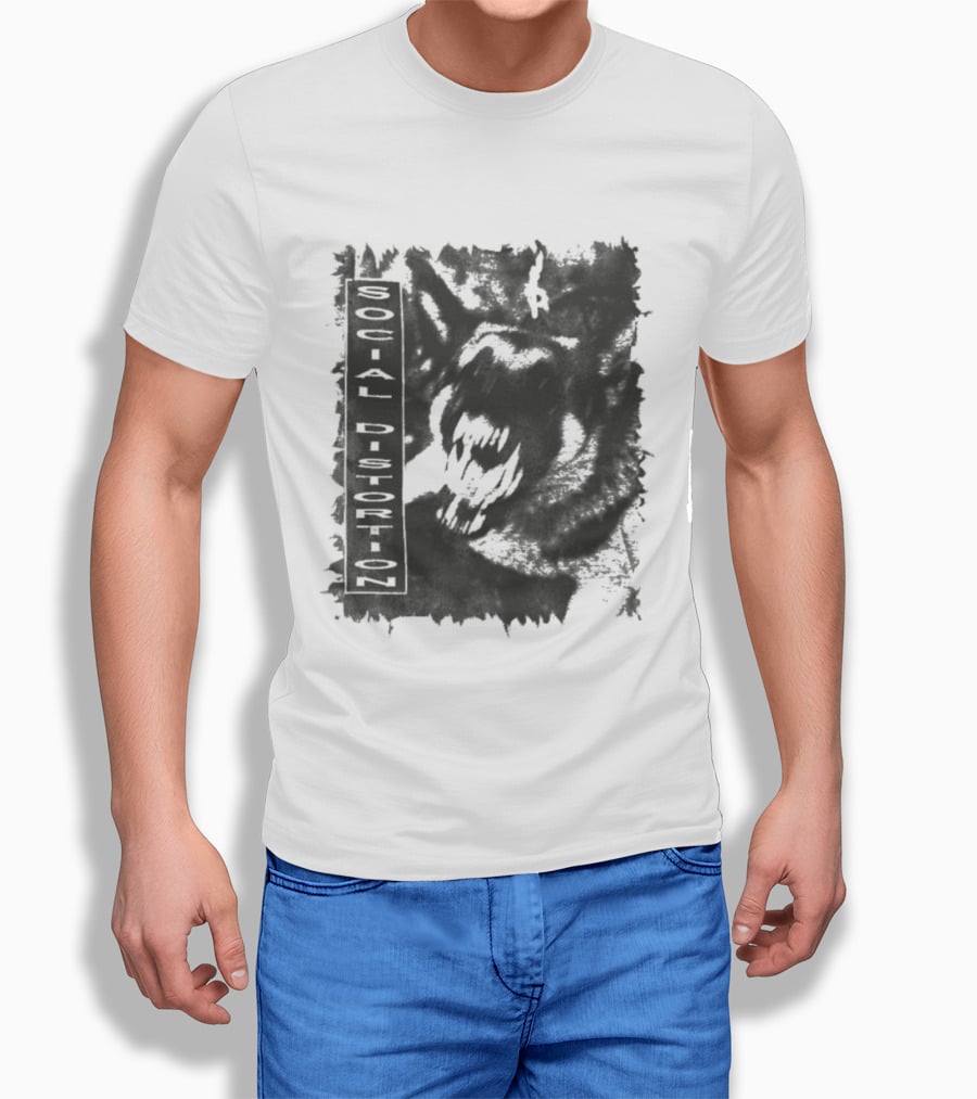Social Distortion Dog Fight Skeleton Man Boxing Gloves T-Shirt