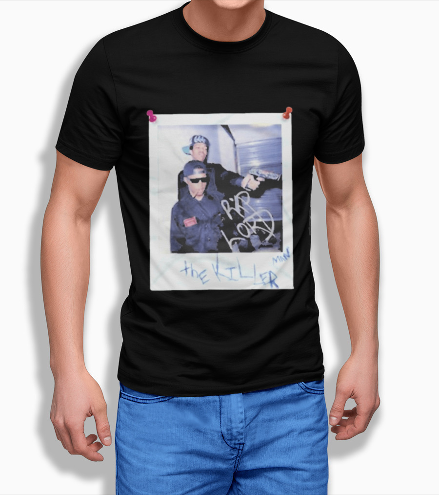 Three 6 Mafia RIP Lord The Killer MIN With Graffiti Style Polaroid T-Shirt