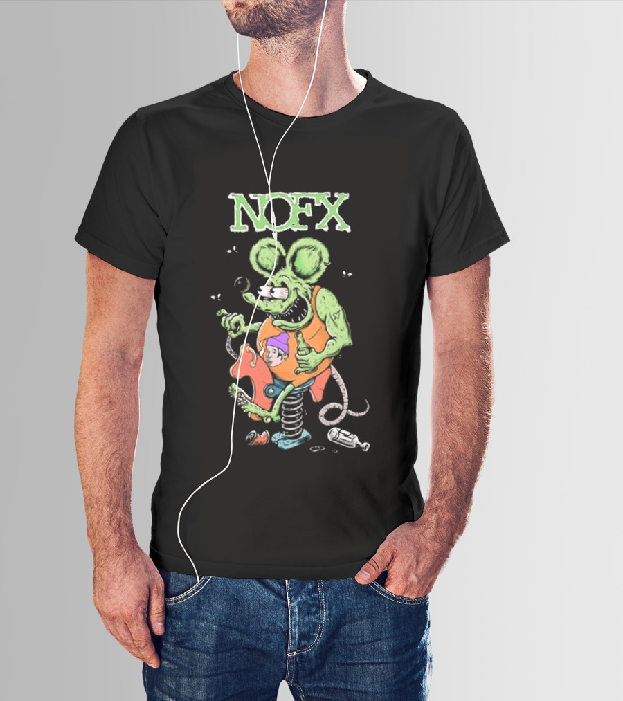 NOFX 40 Years Rat Fink Spring Loaded Cartoon T-Shirt