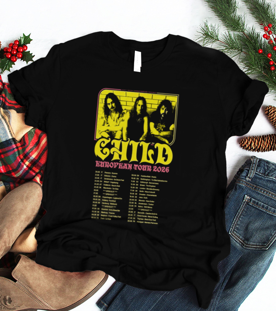 Child Europe Tour 2026 Concert Dates And Locations T-Shirt