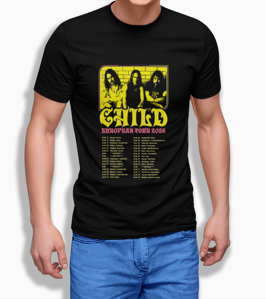 Child Europe Tour 2026 Concert Dates And Locations T-Shirt